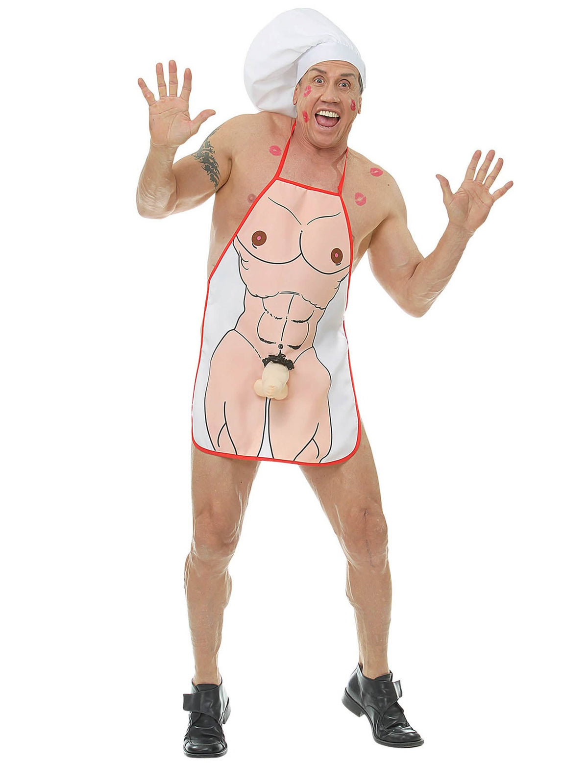 Vista general del delantal sexy zizi para adulto