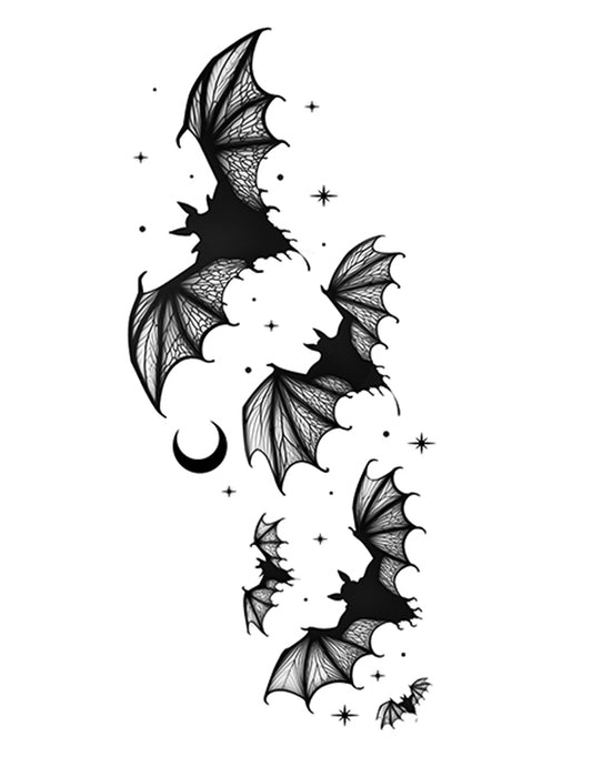 Tatuajes de murciélagos para adulto