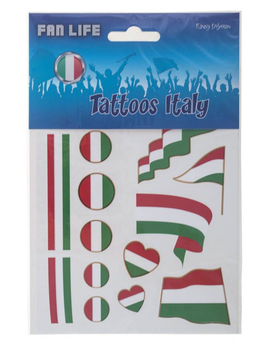 Tatuajes temporales apoyan a Italia
