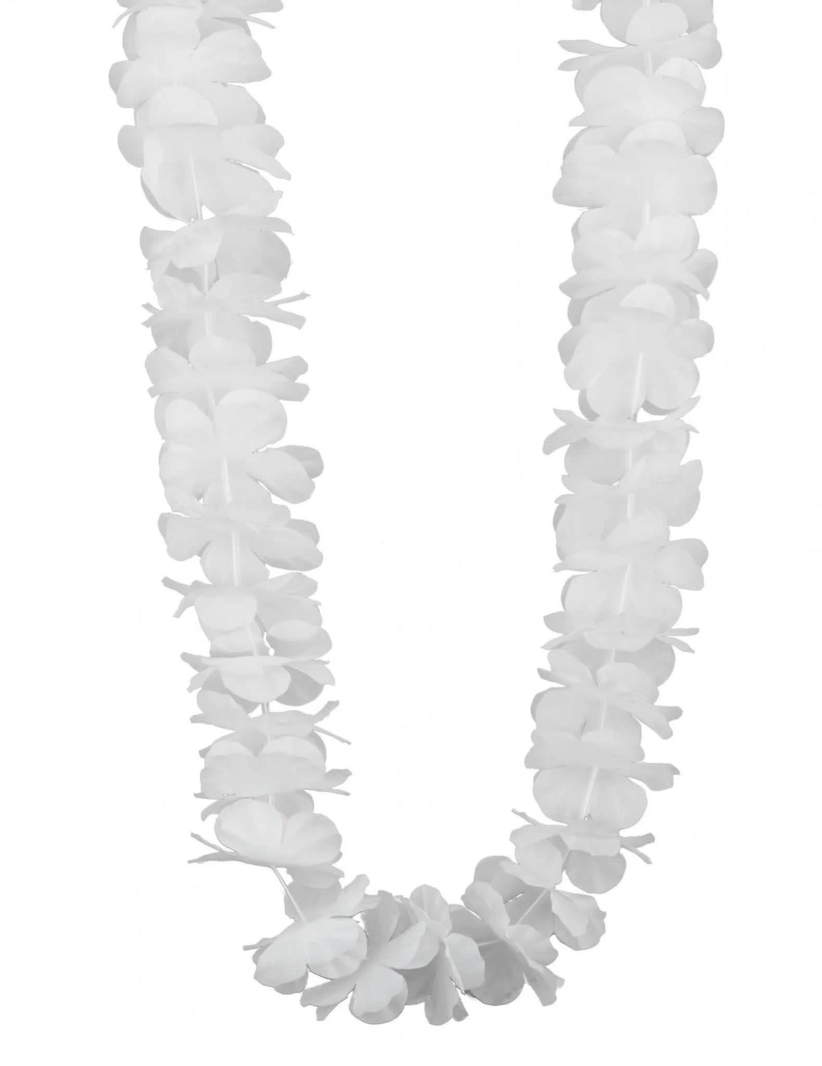 12 collares hawaianos blancos