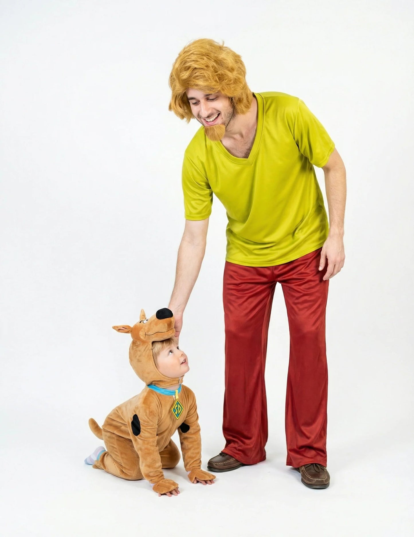Disfraz de pareja de Shaggy™ y Scooby-Doo™ para padre e hijo