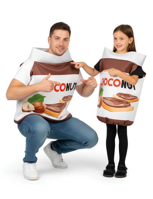 Disfraz de pareja Choconut adulto y niño