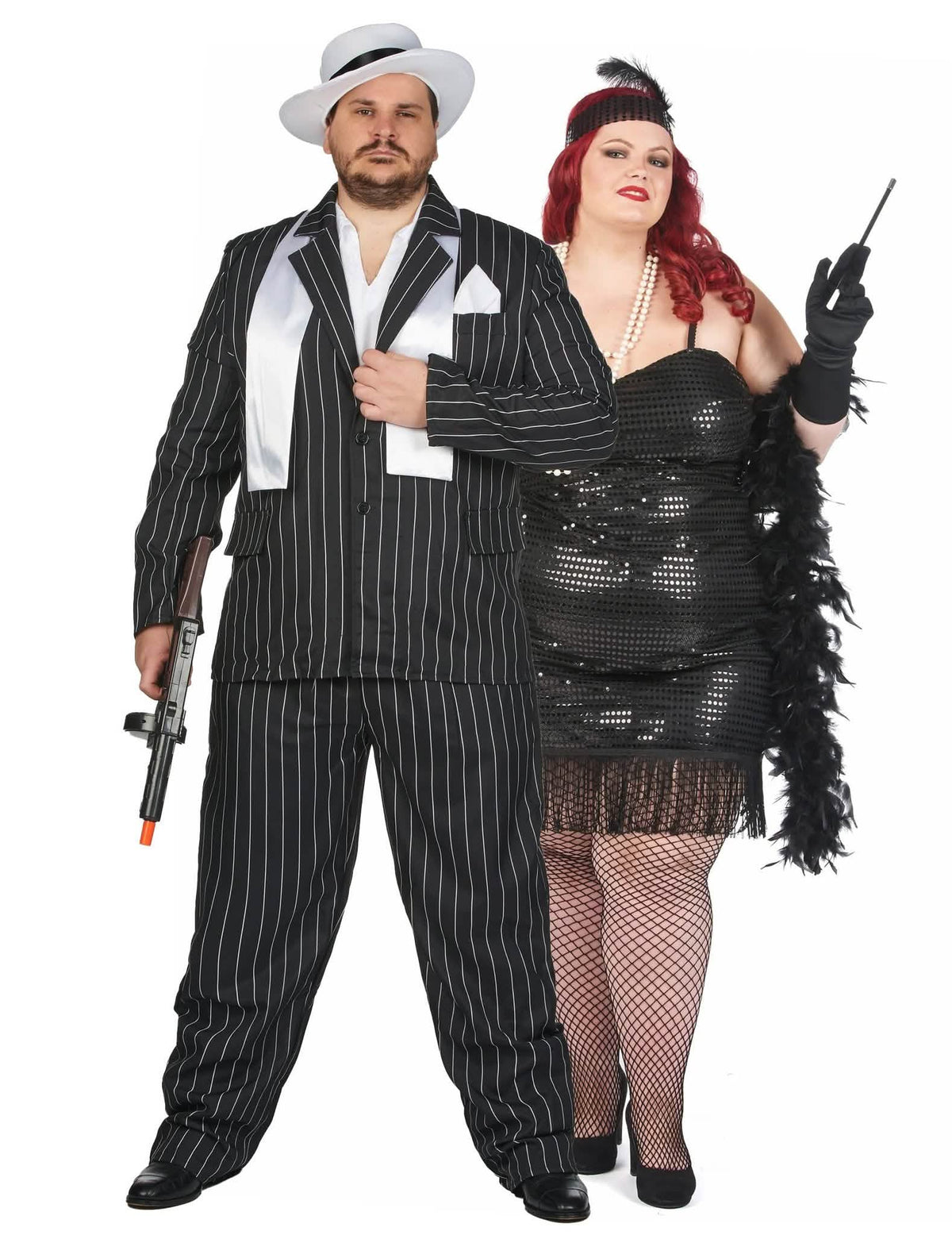 Disfraz de pareja charlestón para adulto talla grande