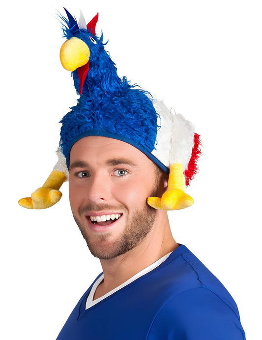 Set de aficionado Francia: sombrero, trompeta de bruma y Maquillaje