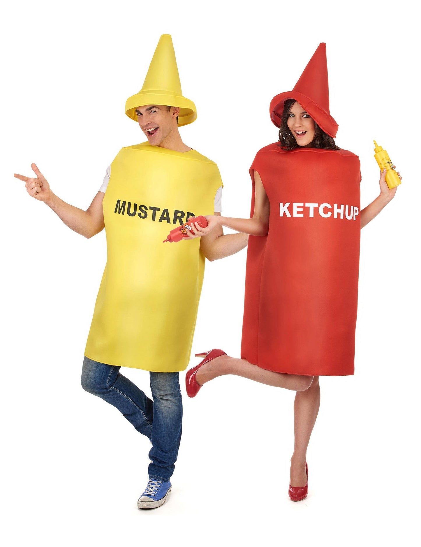 Disfraz de pareja mostaza y ketchup