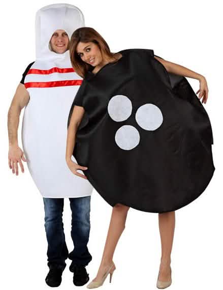 Disfraz pareja juego de bolos