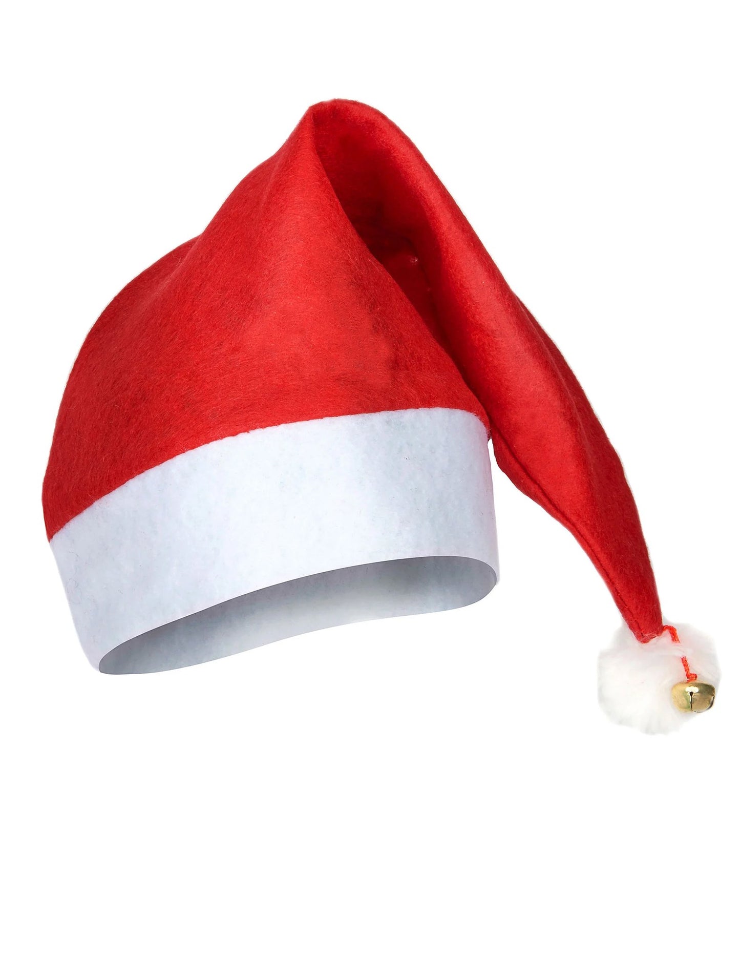 12 gorros de Navidad con cascabel para adultos