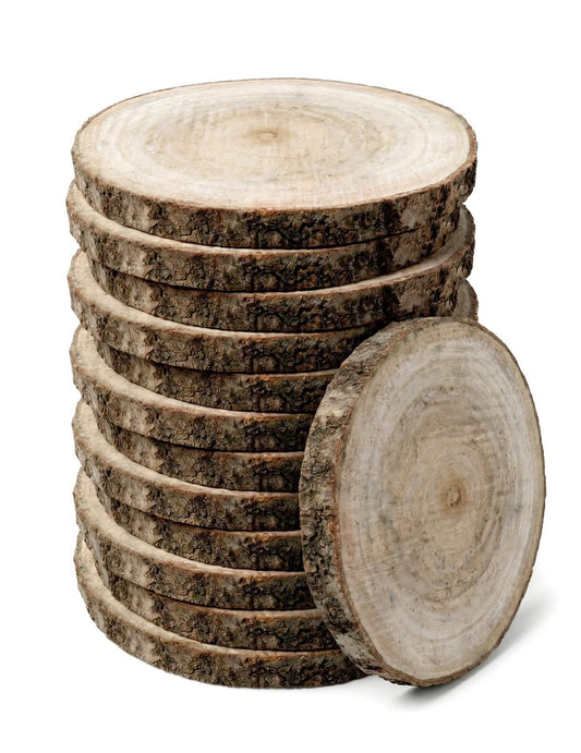12 troncos de madera natural de 13 a 17 cm