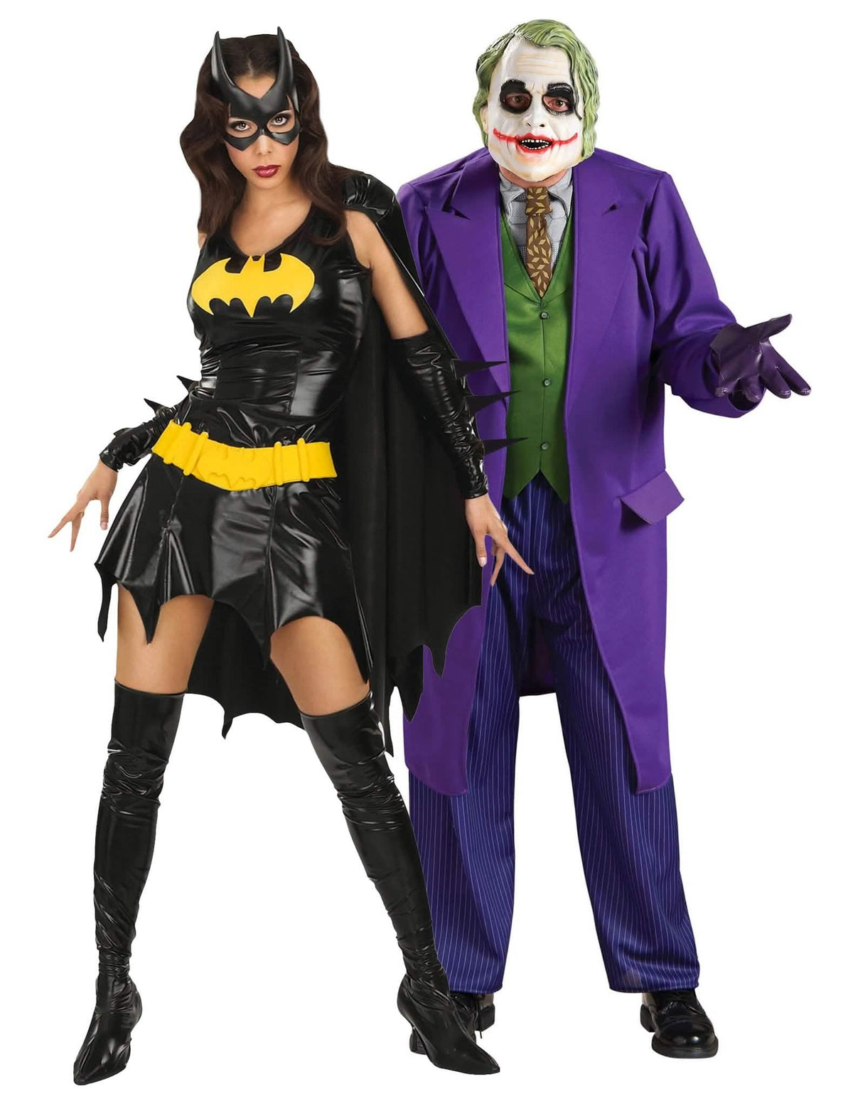 Disfraz de pareja de Batgirl™ y Joker™ adulto