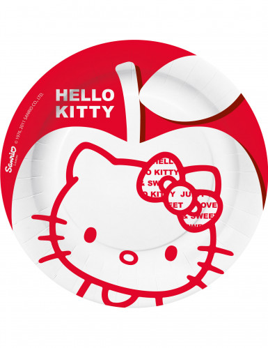 10 platos de postre Hello Kitty Apple?