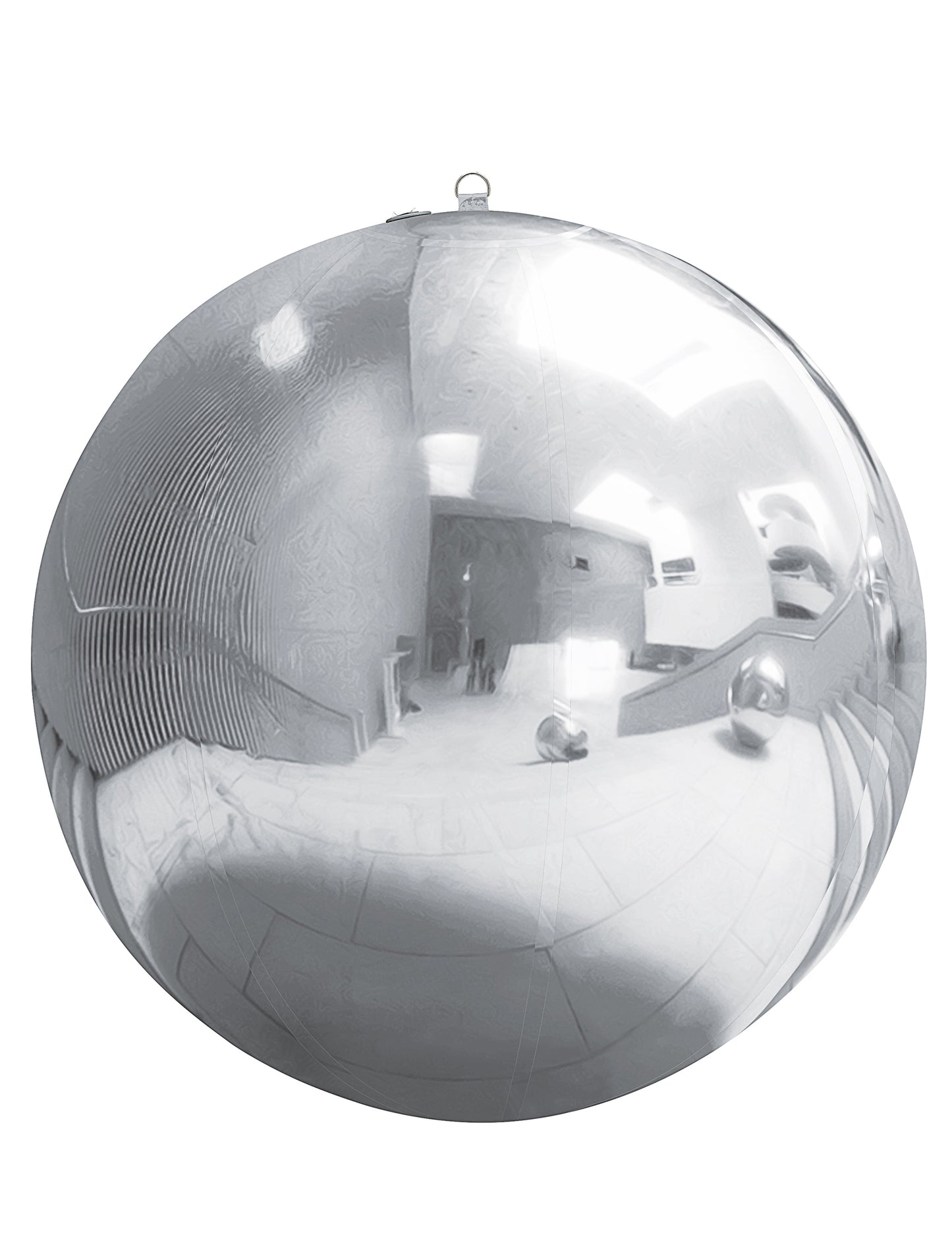 Bola de espejos inflable plateada 120 cm
