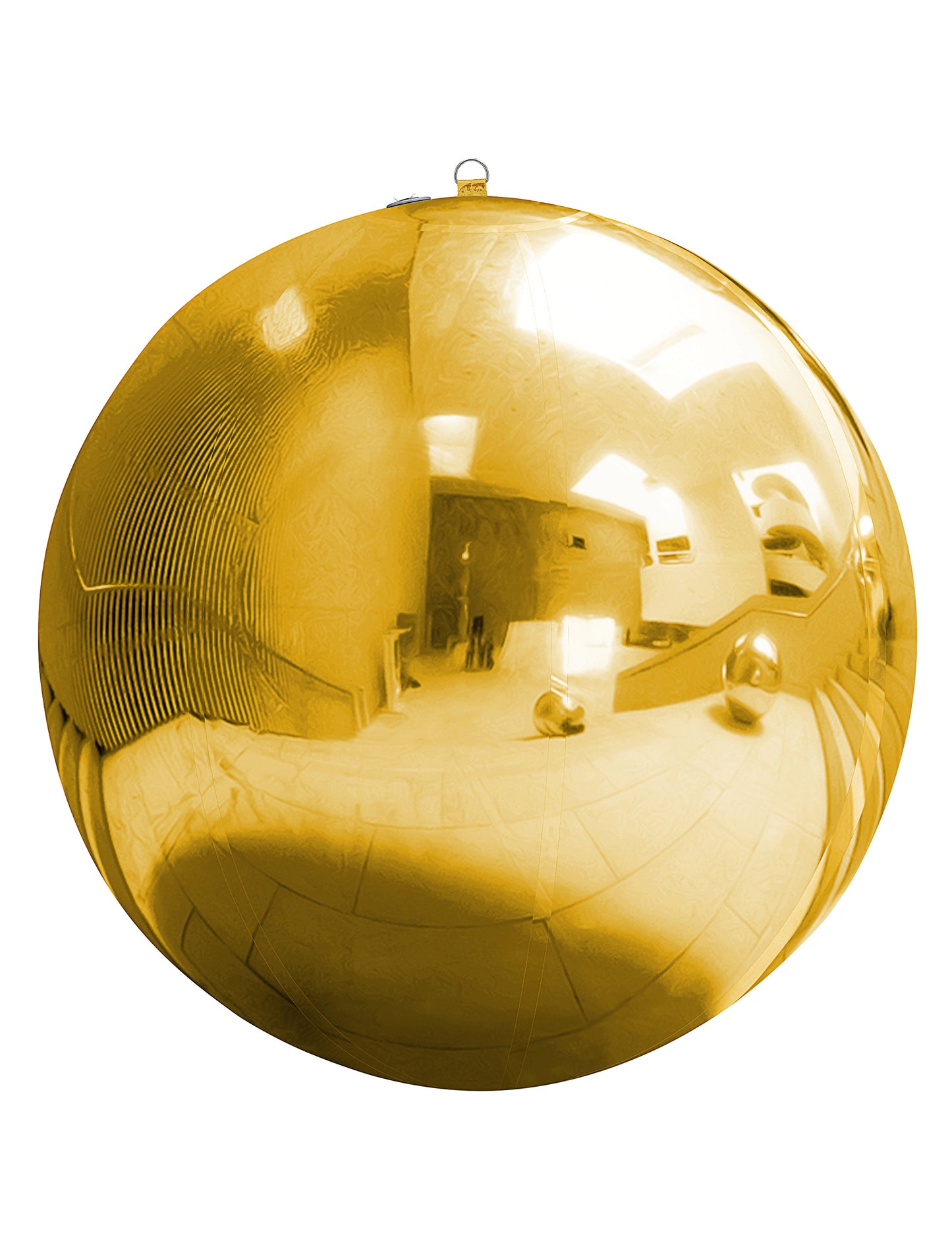 Ballon géant boule miroir dorée 120 cm