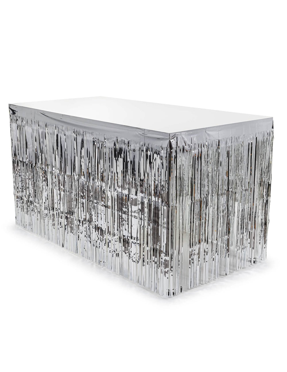 Jupe de table à franges argentées