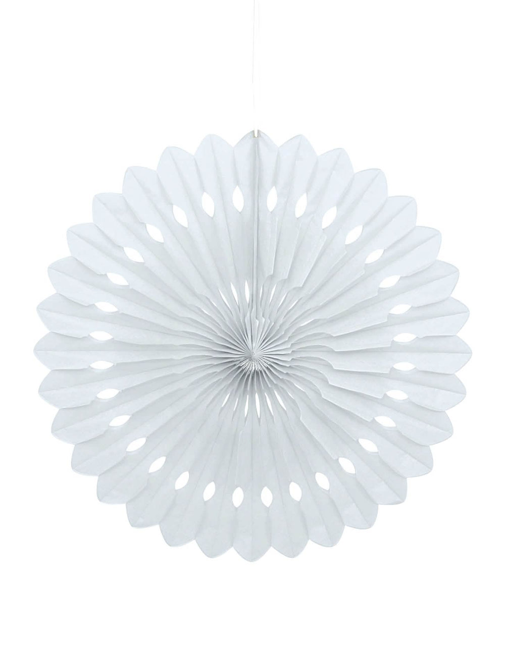 Roseta de papel blanca alveolada para decoración