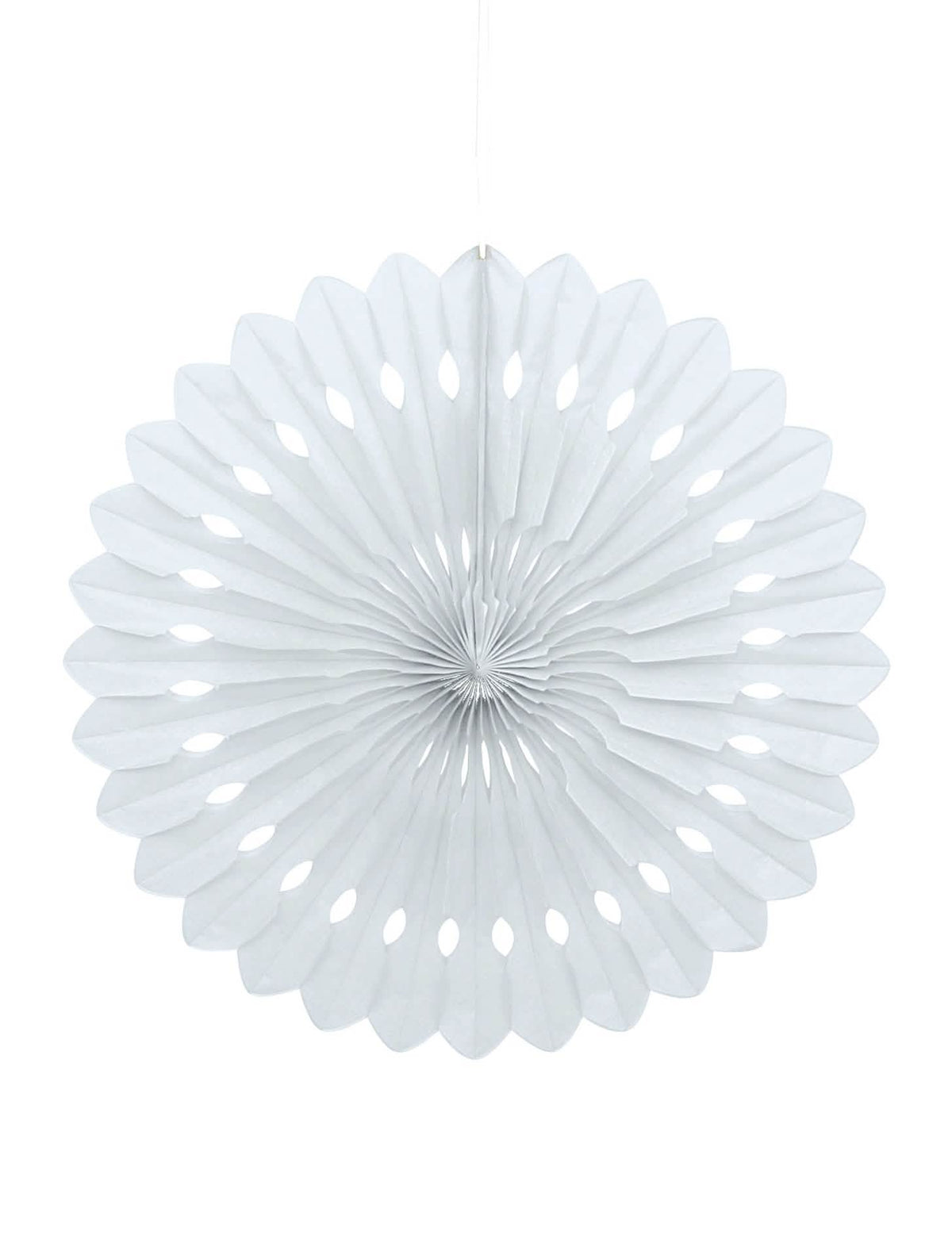 Roseta de papel blanca alveolada para decoración