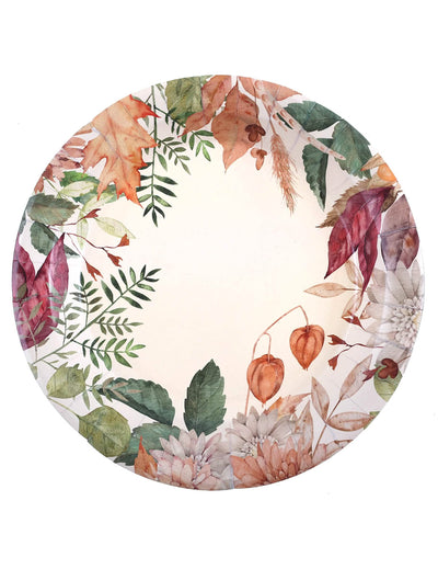 10 platos Otoño Floral 22,5 cm