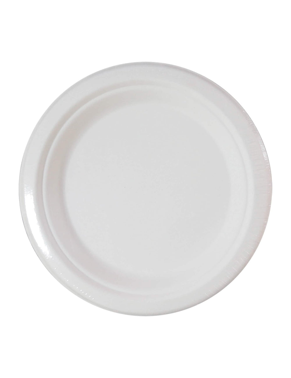 Assiettes en fibre de canne compostables pour fête blanches