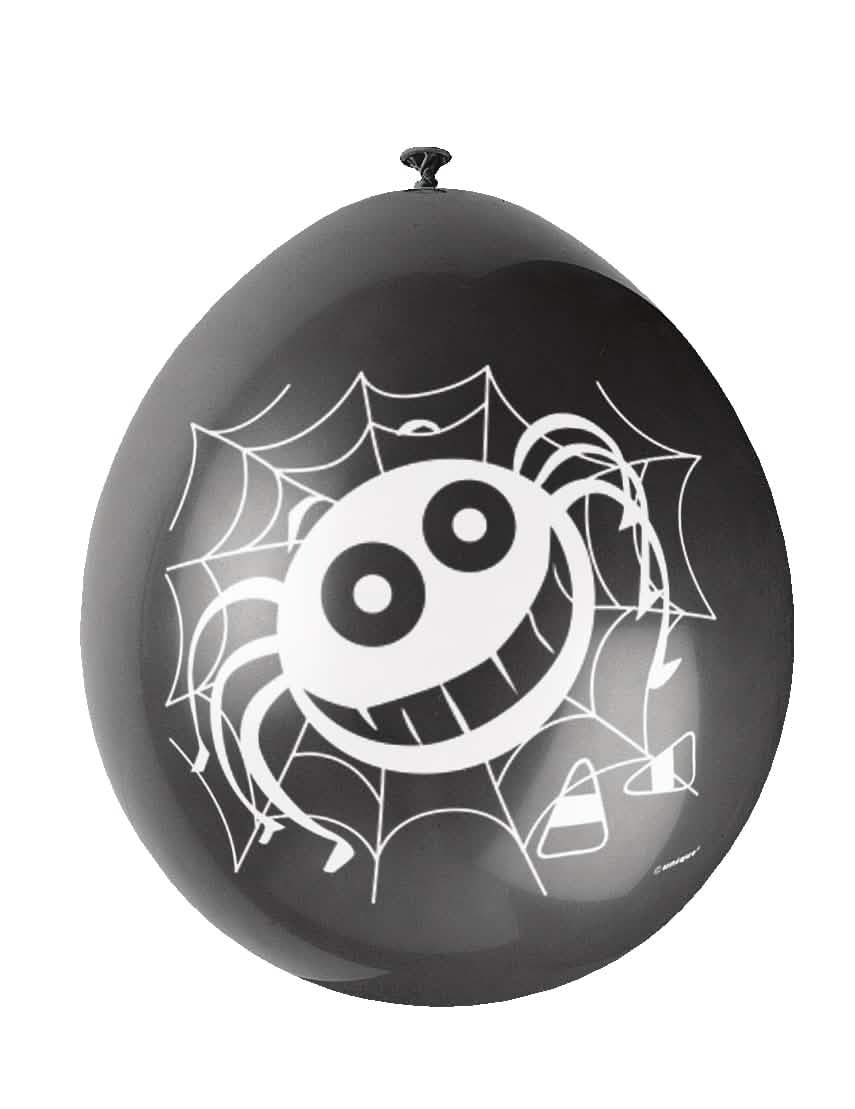 globos de látex arañas para halloween negro