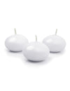 10 velas de disco flotantes blanco mate 50 mm