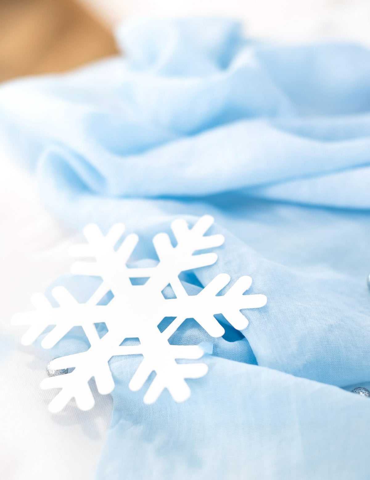 Primer plano de un copo de nieve de navidad para decoración