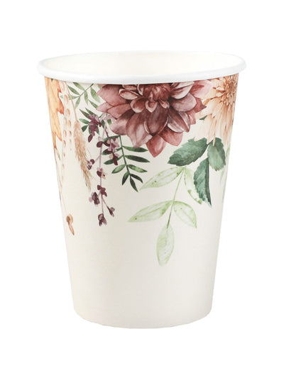 10 vasos Otoño Floral 27 cl