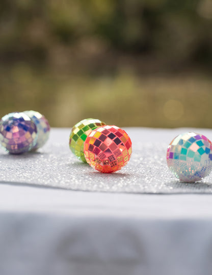 10 Mini bolas de espejos irisadas multicolores 4 cm