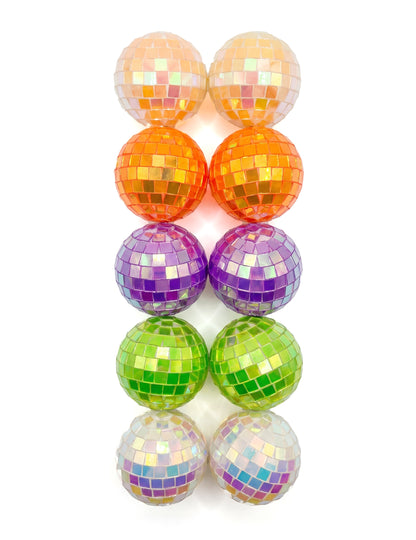 10 Mini bolas de espejos irisadas multicolores 4 cm