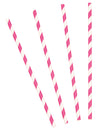 10 Pajitas rayas fucsia