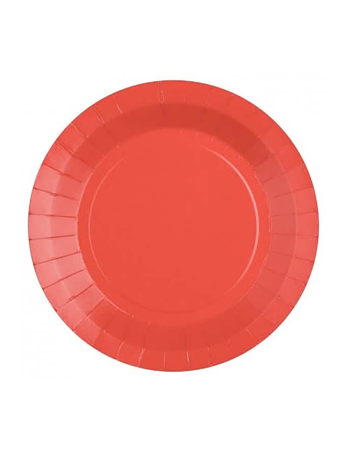 Assiettes en carton pour dessert rouge