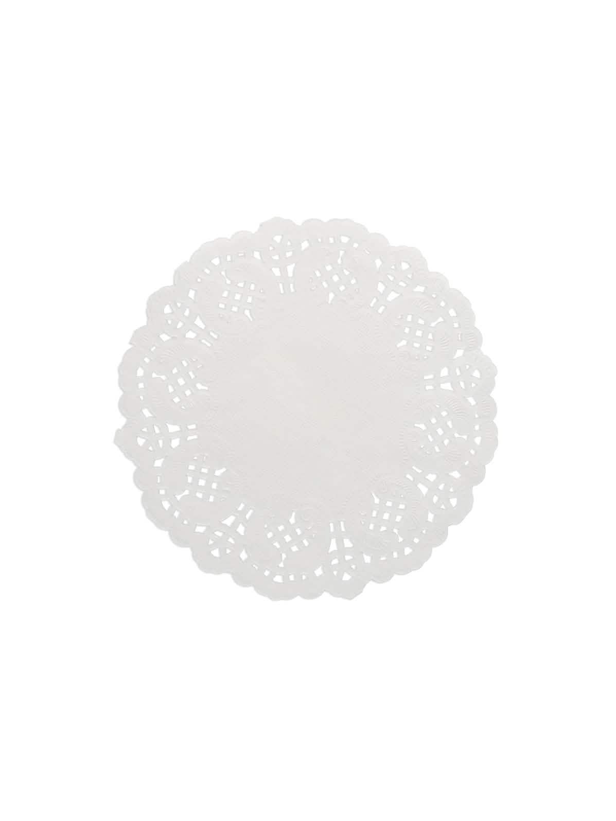 Pequeños tapetitos de papel de encaje blanco