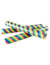 Lot de 10 sarbacanes multicolores pour fête à rayures