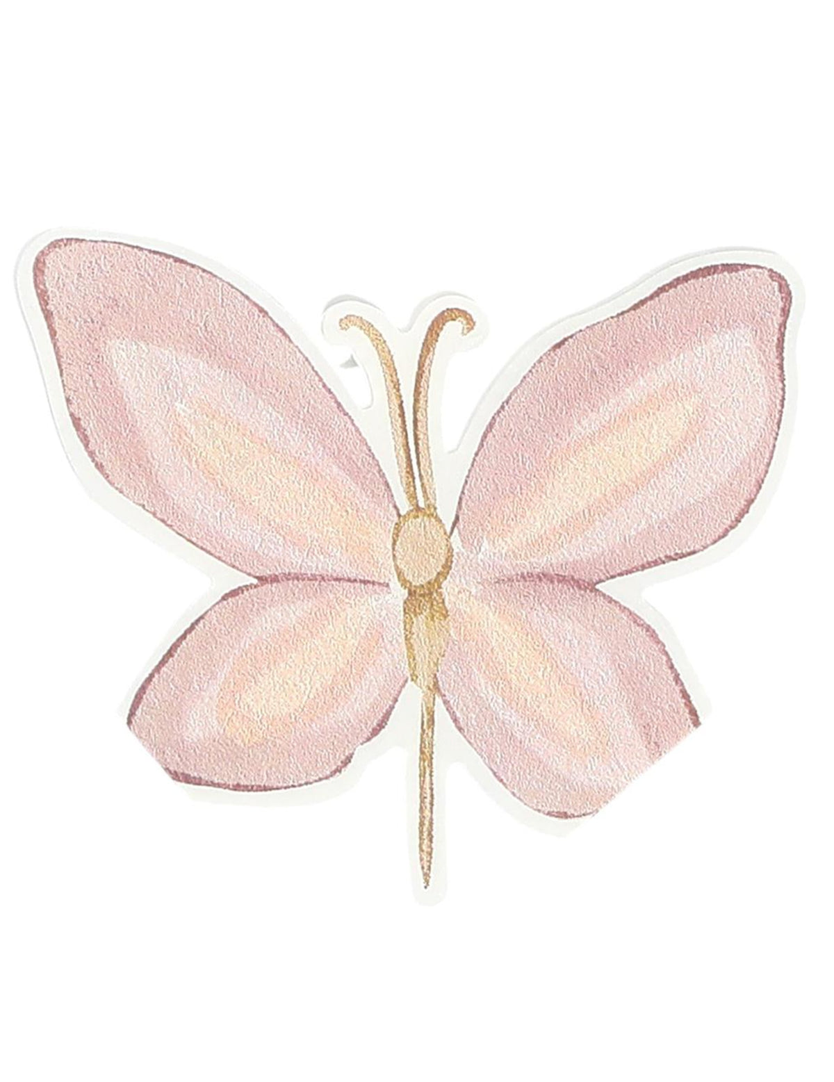 Serviettes en papier fée pour fête rose pastel et lilas avec motif papillon