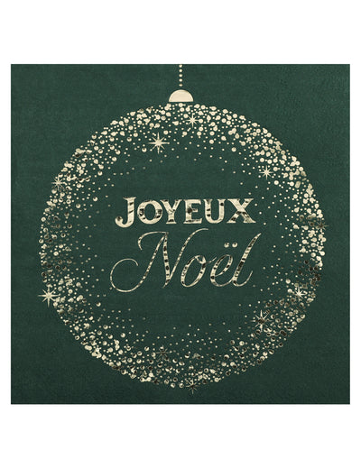 10 servilletas Navidad Resplandeciente verde abeto 33 x 33 cm