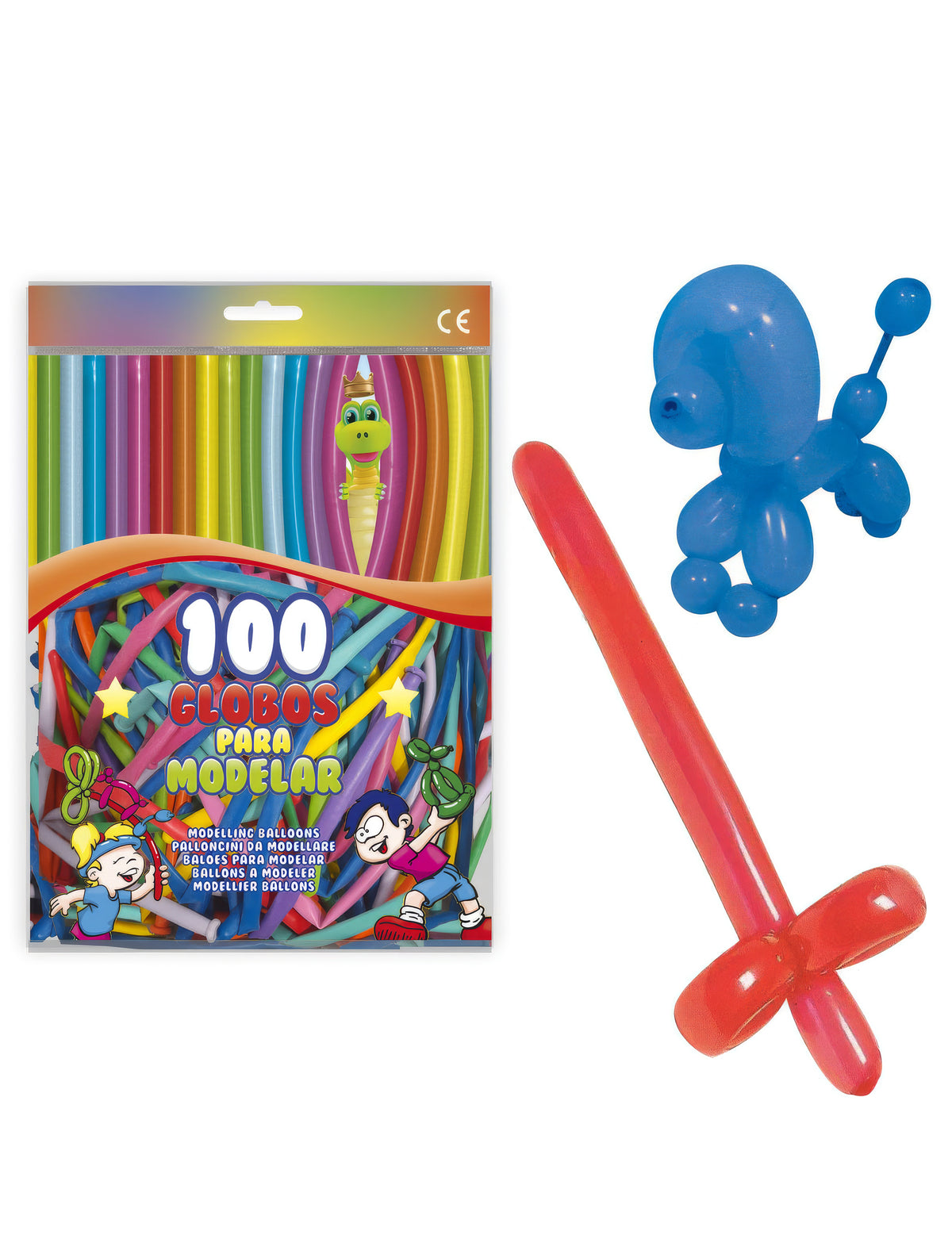 100 Globos de modelar colores variados
