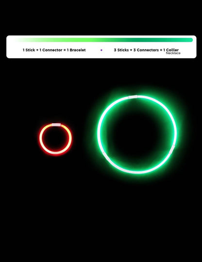 100 pulseras fluorescentes