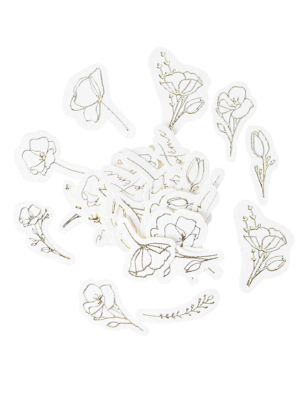 Confettis de table fleurs pour baptême dorées