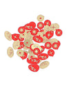 100 confetis Feliz Navidad atemporal rojo y oro de 1 a 2 cm