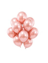 100 mini globos de látex metalizados oro rosa de 13cm para fiestas