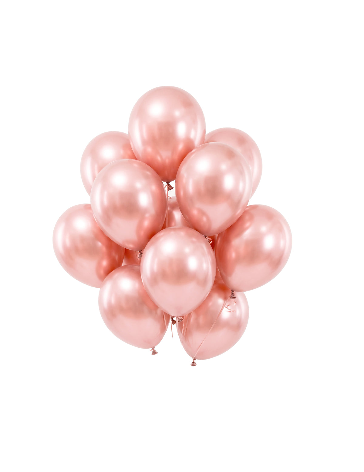 100 mini globos de látex metalizados oro rosa de 13cm para fiestas