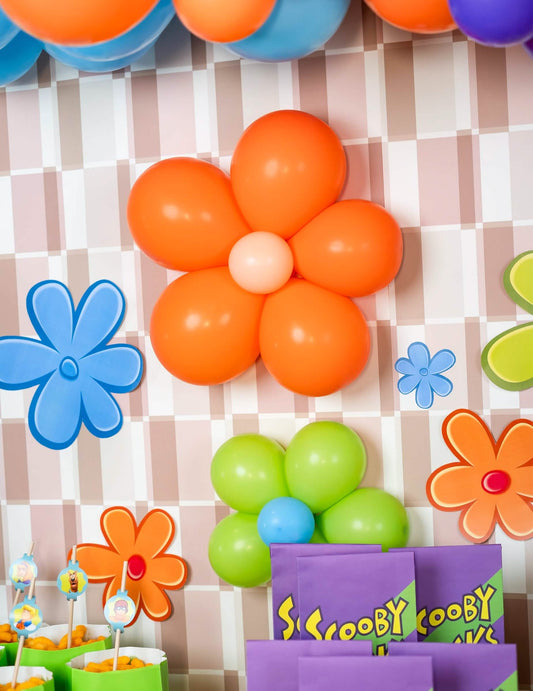 Escenificación en forma de flor de los mini globos de látex decoración de fiesta melocotón pastel
