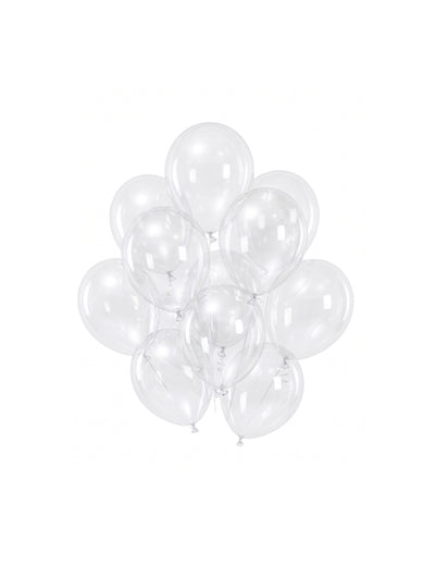 100 mini globos de látex transparentes de 13 cm para decoración de fiestas