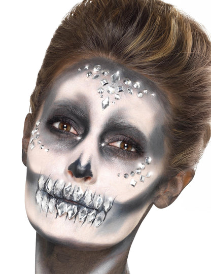 100 Perlas para rostro plateadas