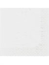 Serviettes en papier pour fête blanches avec bordure gaufrée
