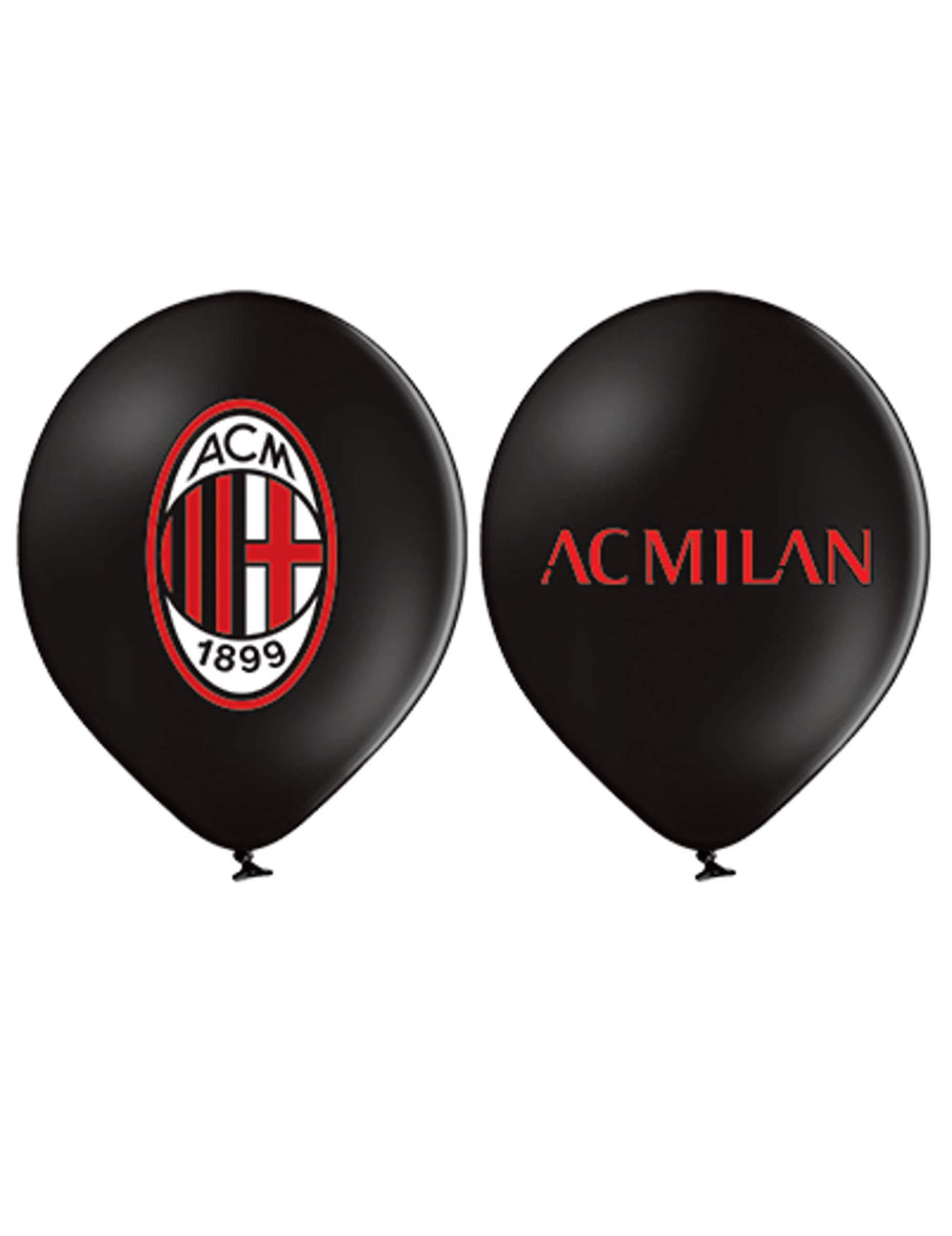 globos de látex AC Milan para fiesta negros