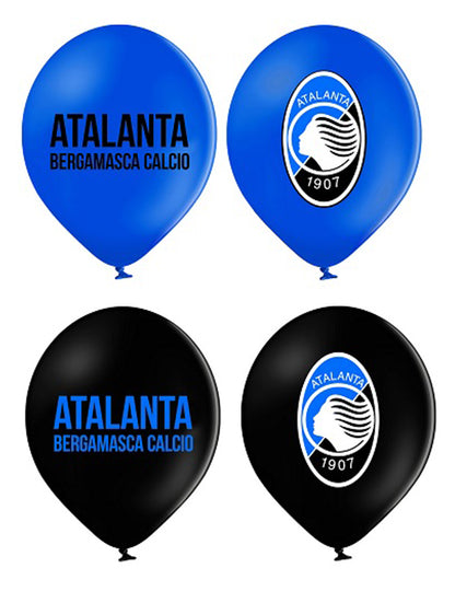12 globos de látex Atalanta™ azules y negros 30 cm