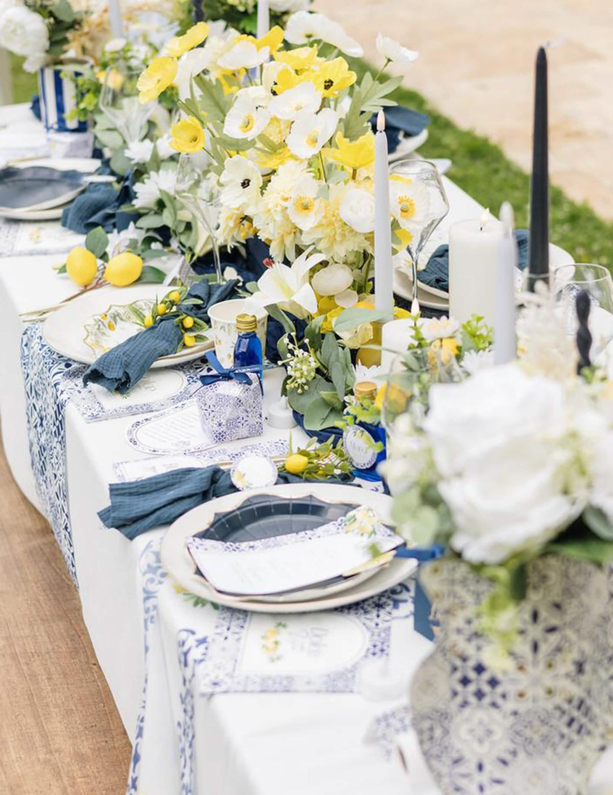 12 confetis de madera de limones amarillos y verdes para decoración de mesa