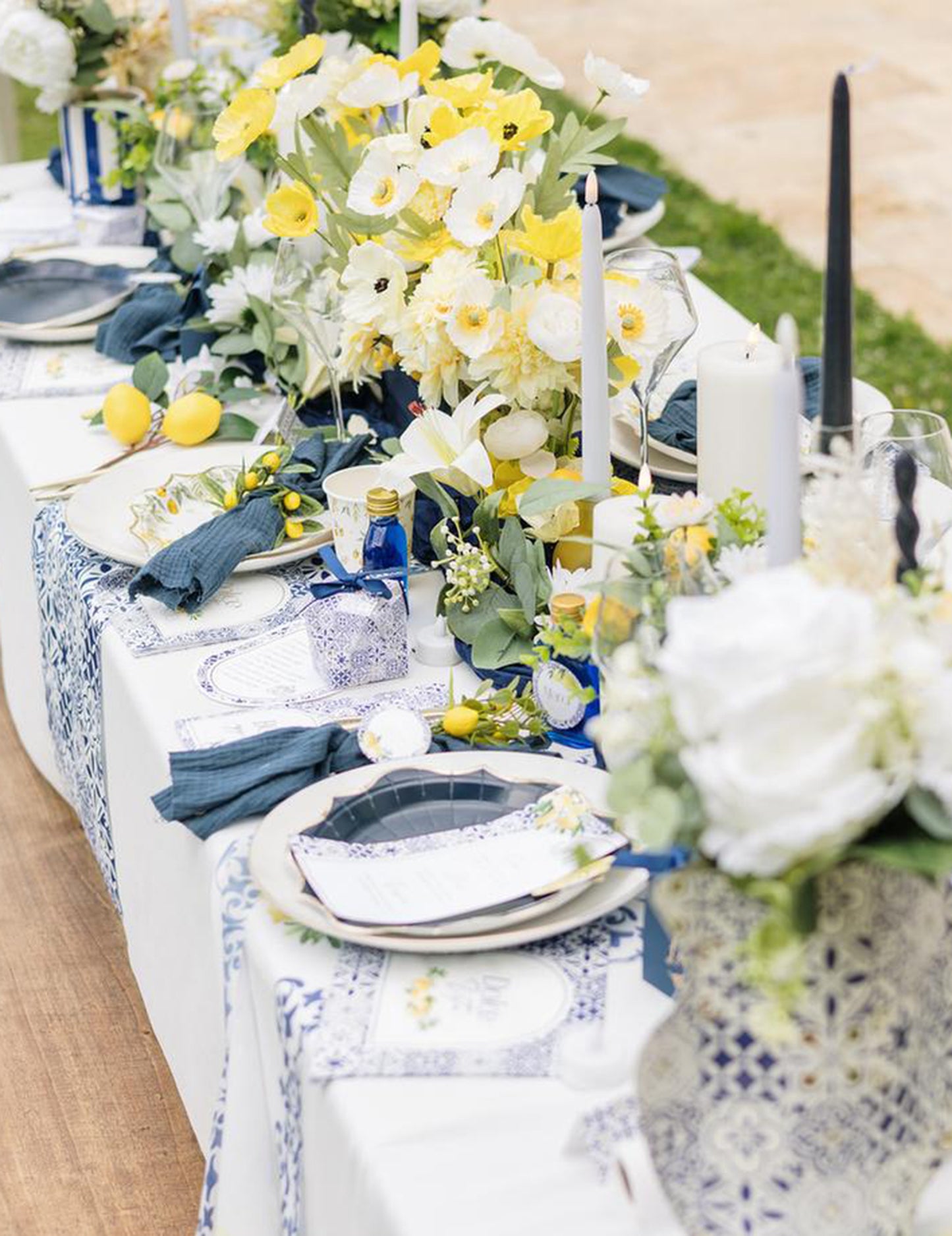 12 confetis de madera de limones amarillos y verdes para decoración de mesa