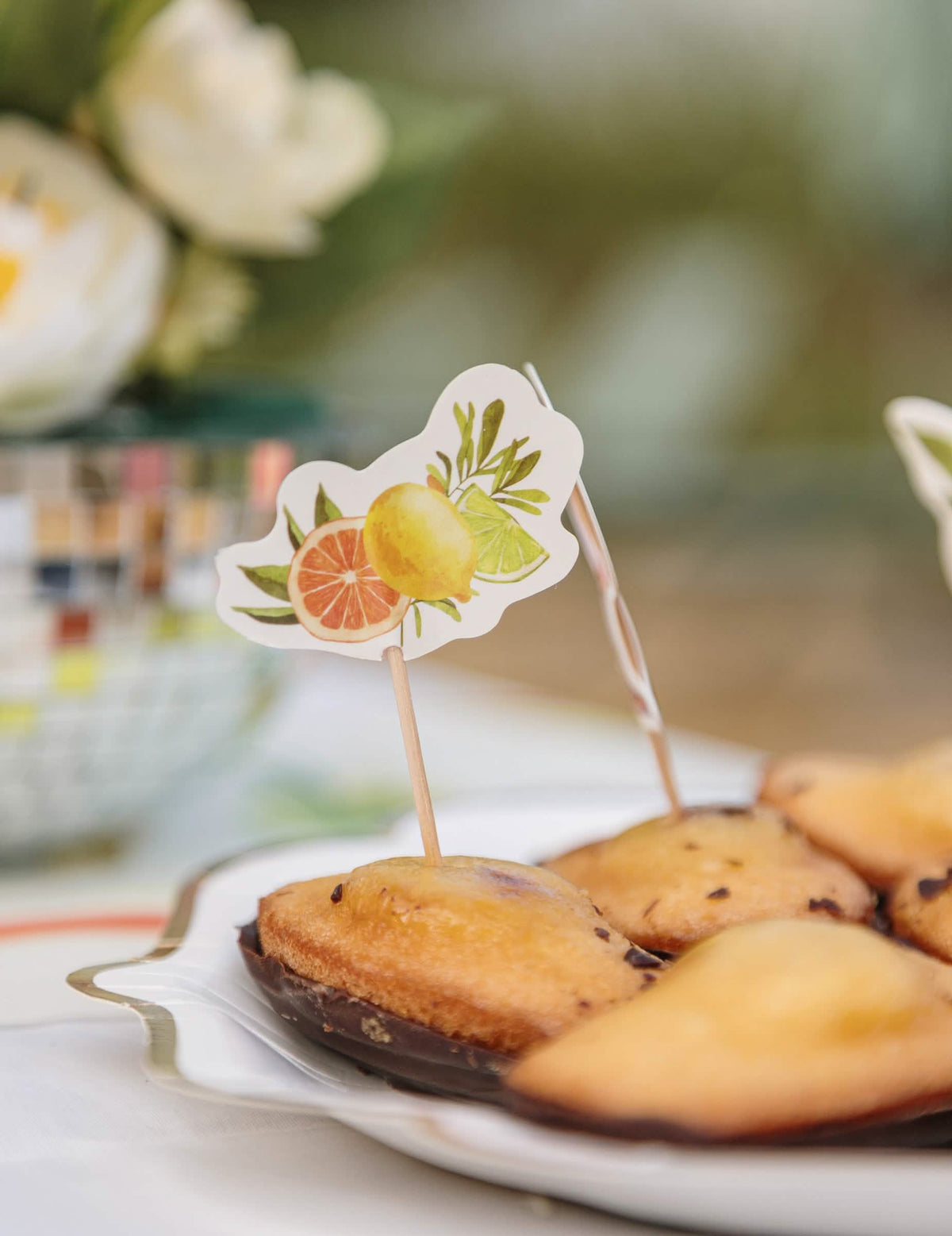12 palitos fizz cítricos de papel crema, naranja y amarillo para cócteles