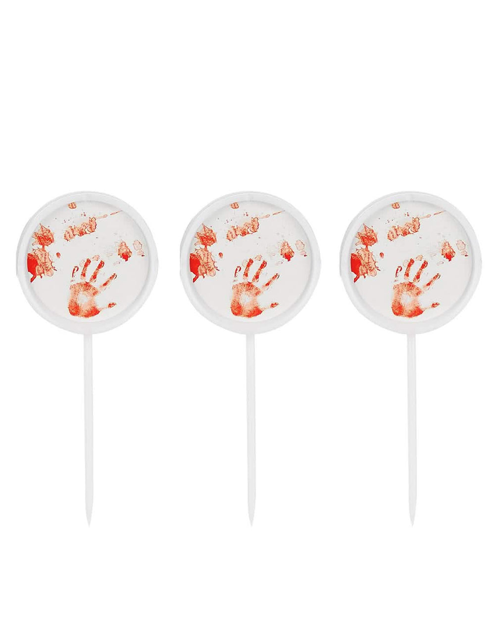 12 Pics mains ensanglantées para halloween blancos y rojos