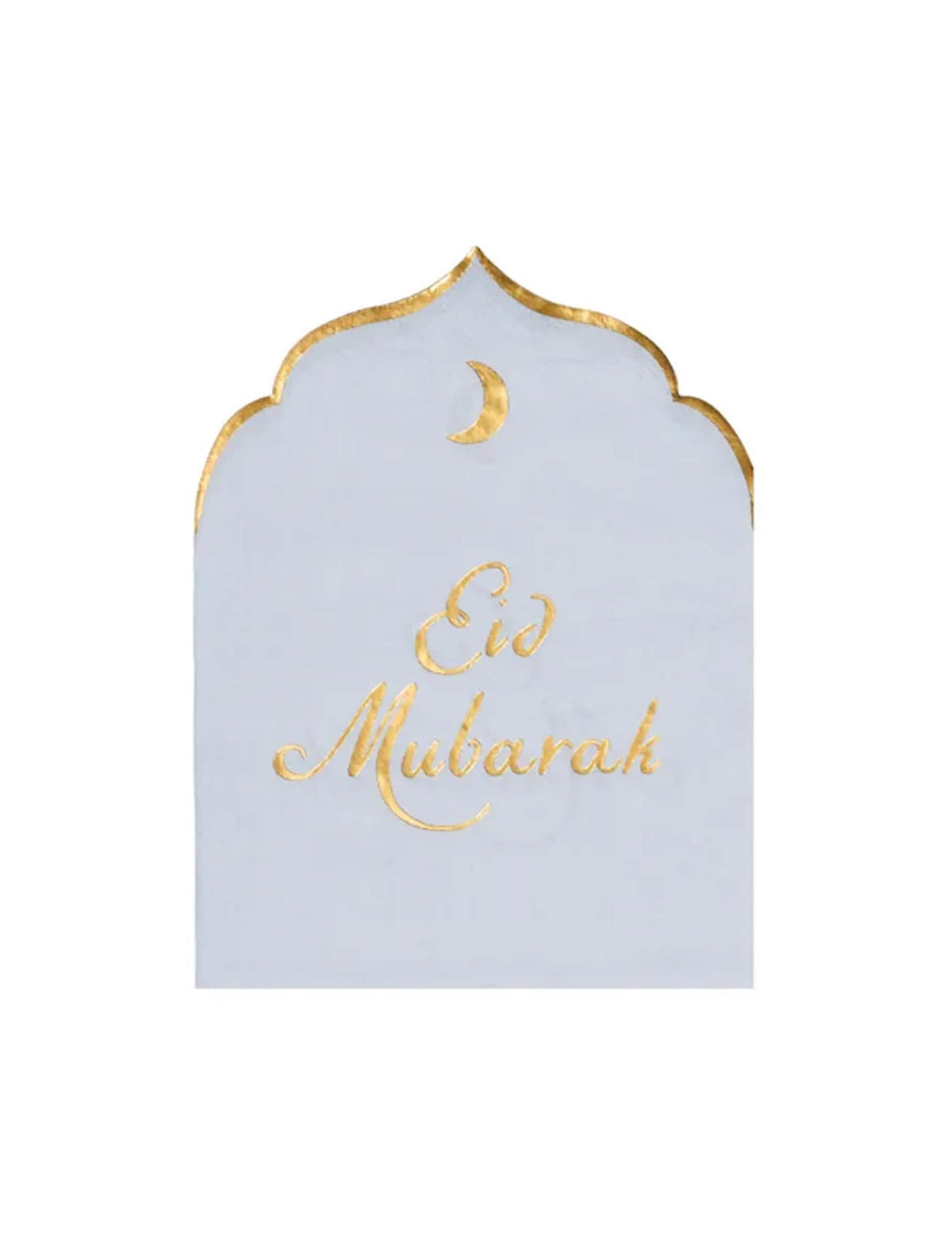 Serviettes Eid Mubarak pour fête blanc et doré